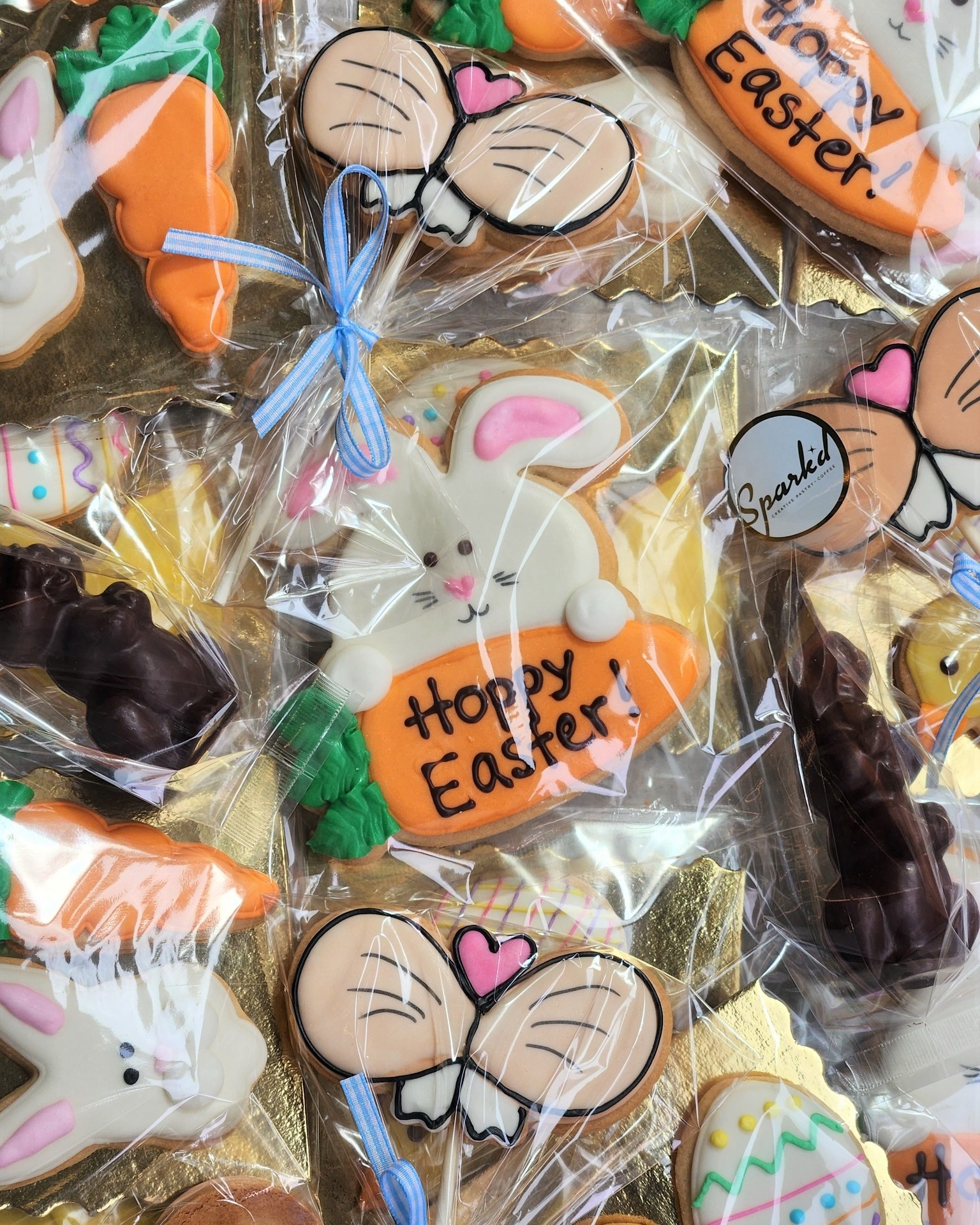 Don't worry, be hoppy! Easter basket stuffers are stocked and available in stall now 🥕